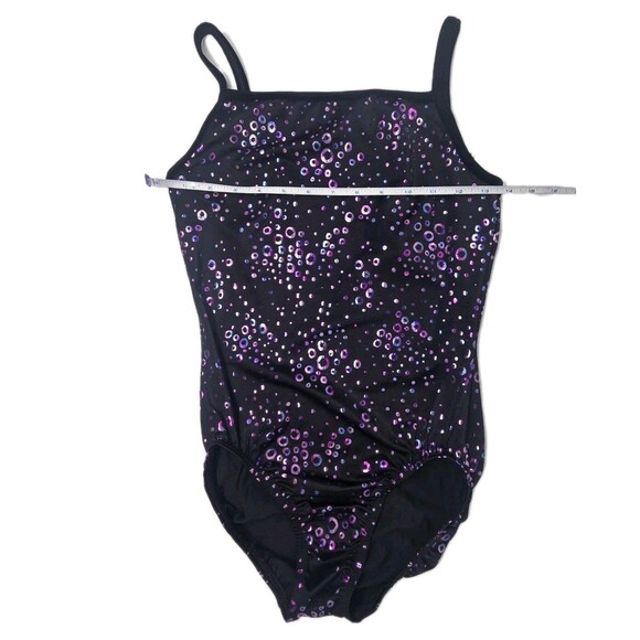 GK Elite VTG Metallic Bubble Holographic Dance Cami Leotard Black AM Adult M - Picture 13 of 16